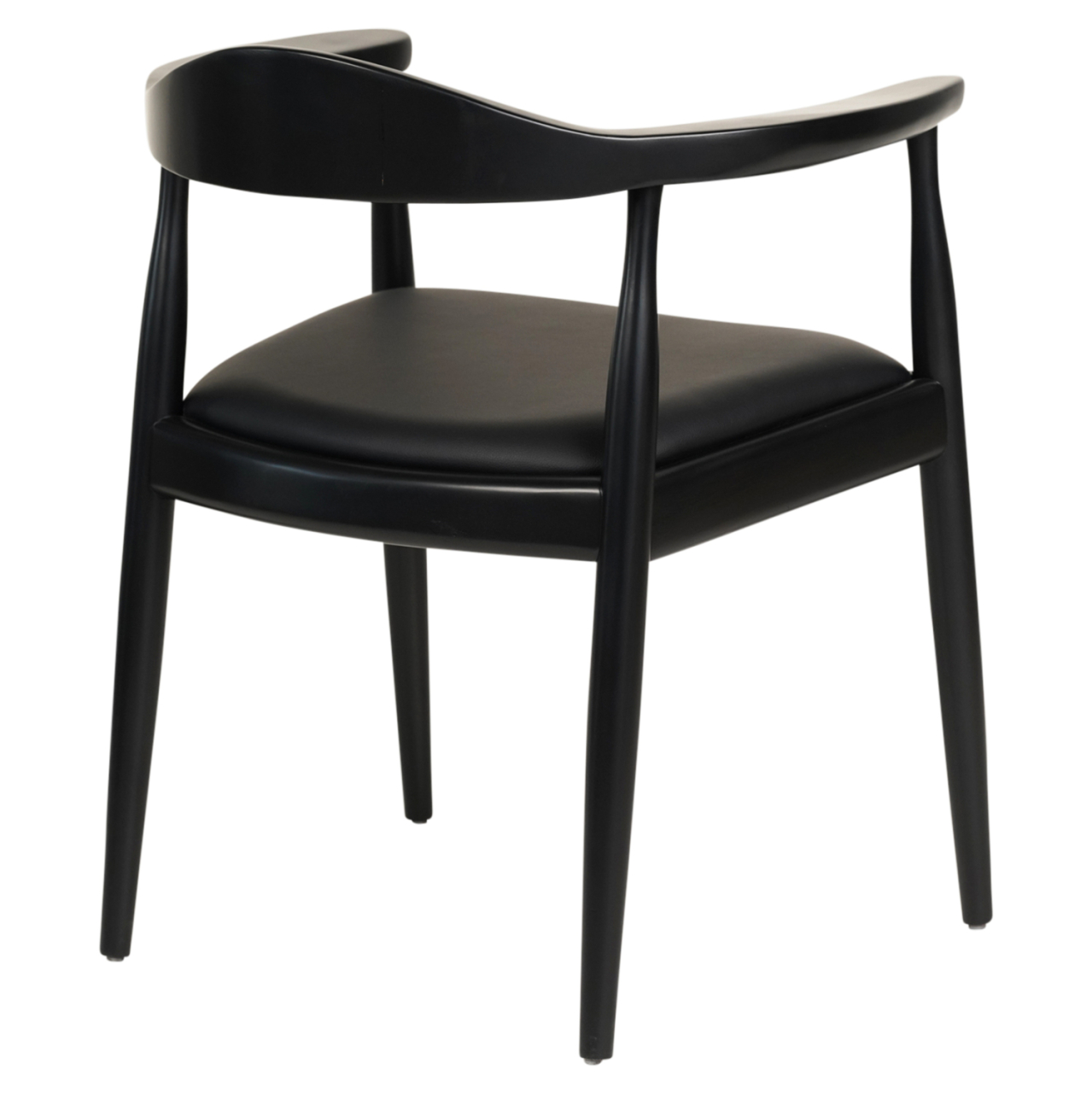 DINING CHAIR ADOR HM9948.02 RUBBERWOOD and PU-BLACK 62x54x76,5Hcm. [4]