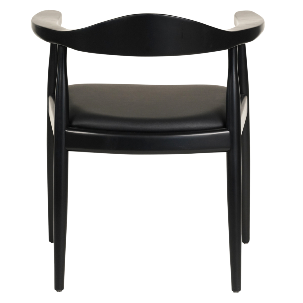 DINING CHAIR ADOR HM9948.02 RUBBERWOOD and PU-BLACK 62x54x76,5Hcm. [5]