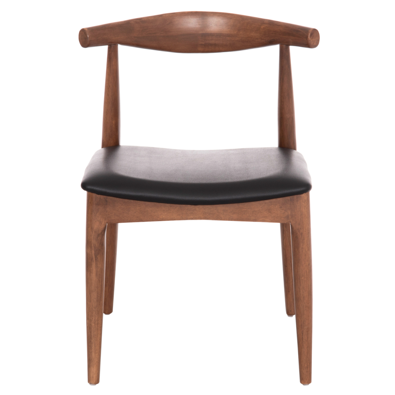 DINING CHAIR ALOR HM9947.03 RUBBERWOOD IN WALNUT COLOR-BLACK PU 55x51x75Hcm. [3]