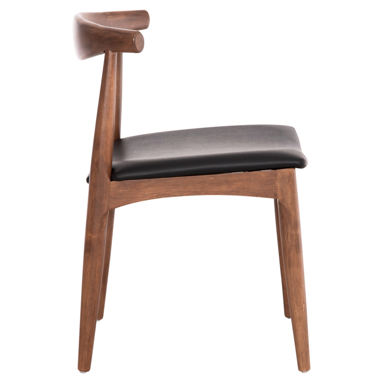 DINING CHAIR ALOR HM9947.03 RUBBERWOOD IN WALNUT COLOR-BLACK PU 55x51x75Hcm. [4]