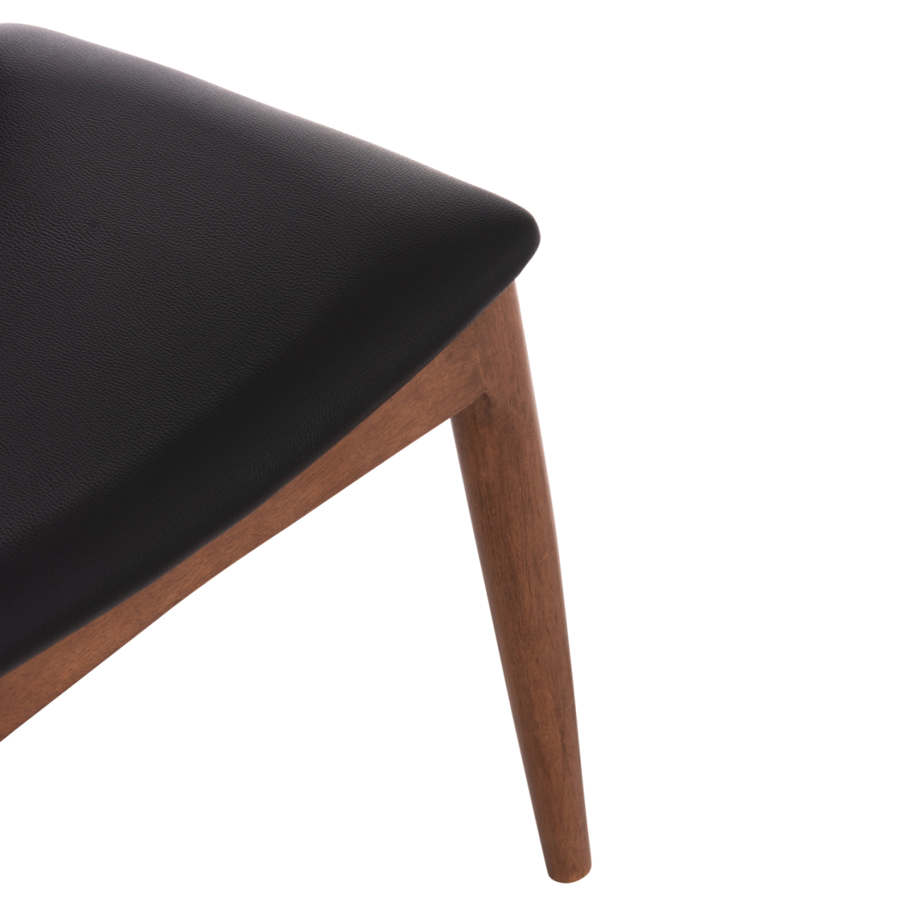 DINING CHAIR ALOR HM9947.03 RUBBERWOOD IN WALNUT COLOR-BLACK PU 55x51x75Hcm. [9]