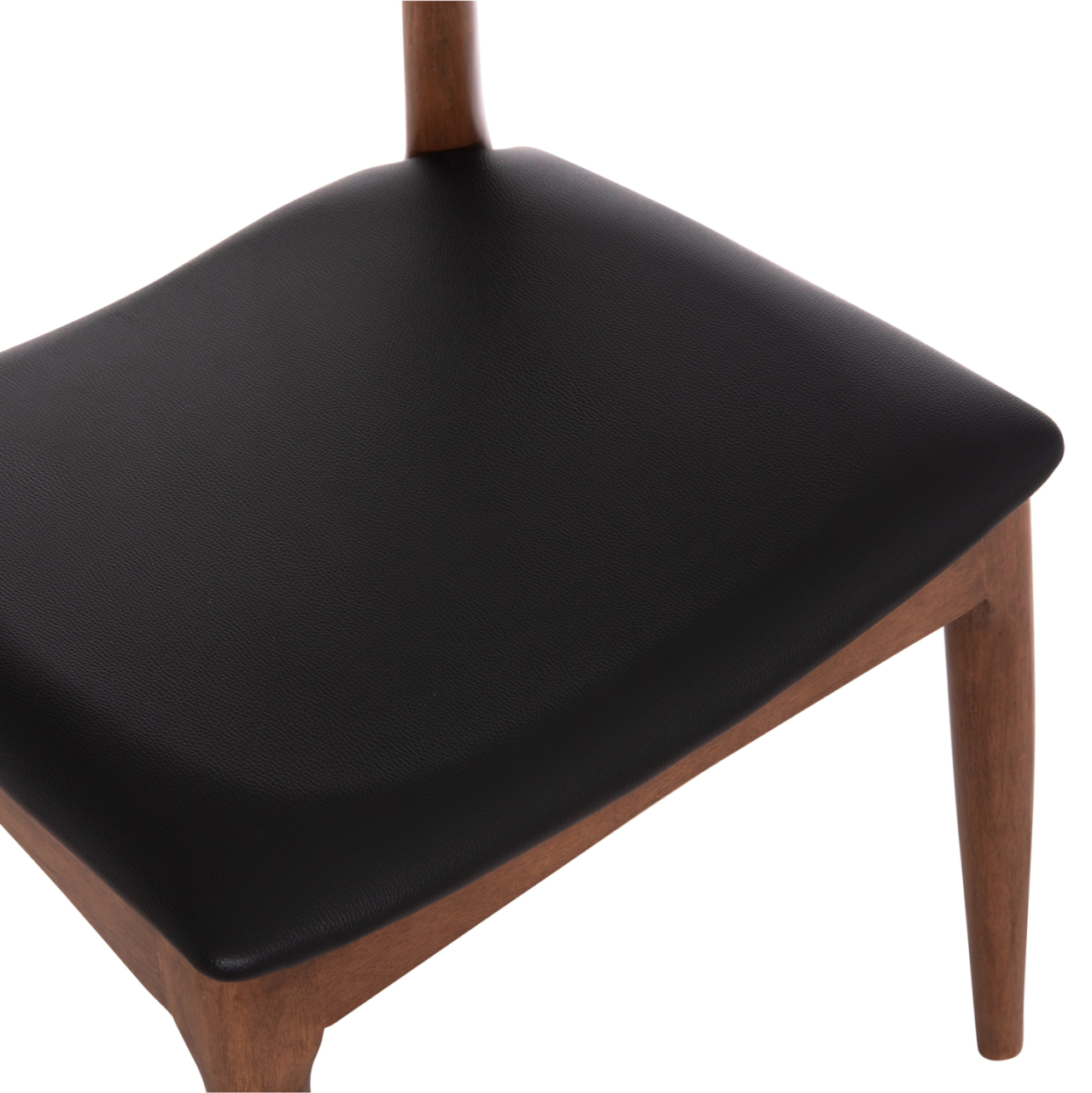 DINING CHAIR ALOR HM9947.03 RUBBERWOOD IN WALNUT COLOR-BLACK PU 55x51x75Hcm. [8]
