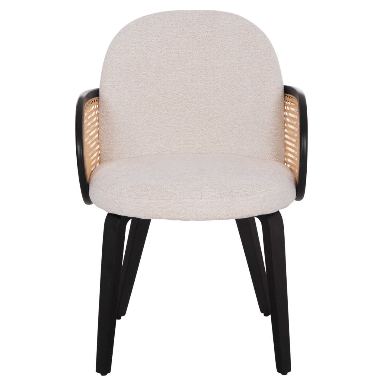 DINING CHAIR BECKER HM18246.02 PLYWOOD IN BLACK--ECRU FABRIC 54x62x79Hcm. [3]