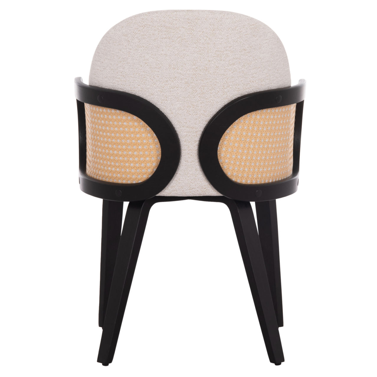 DINING CHAIR BECKER HM18246.02 PLYWOOD IN BLACK--ECRU FABRIC 54x62x79Hcm. [6]