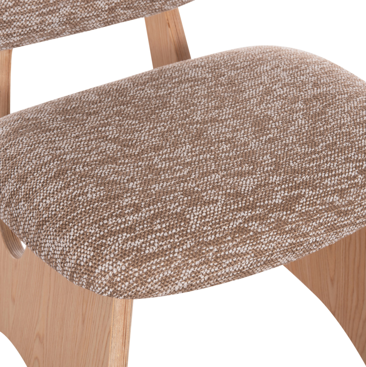 DINING CHAIR BELLISI HM18248.01 BROWN FABRIC-PLYWOOD IN OAK COLOR 53x56x78Hcm. [8]