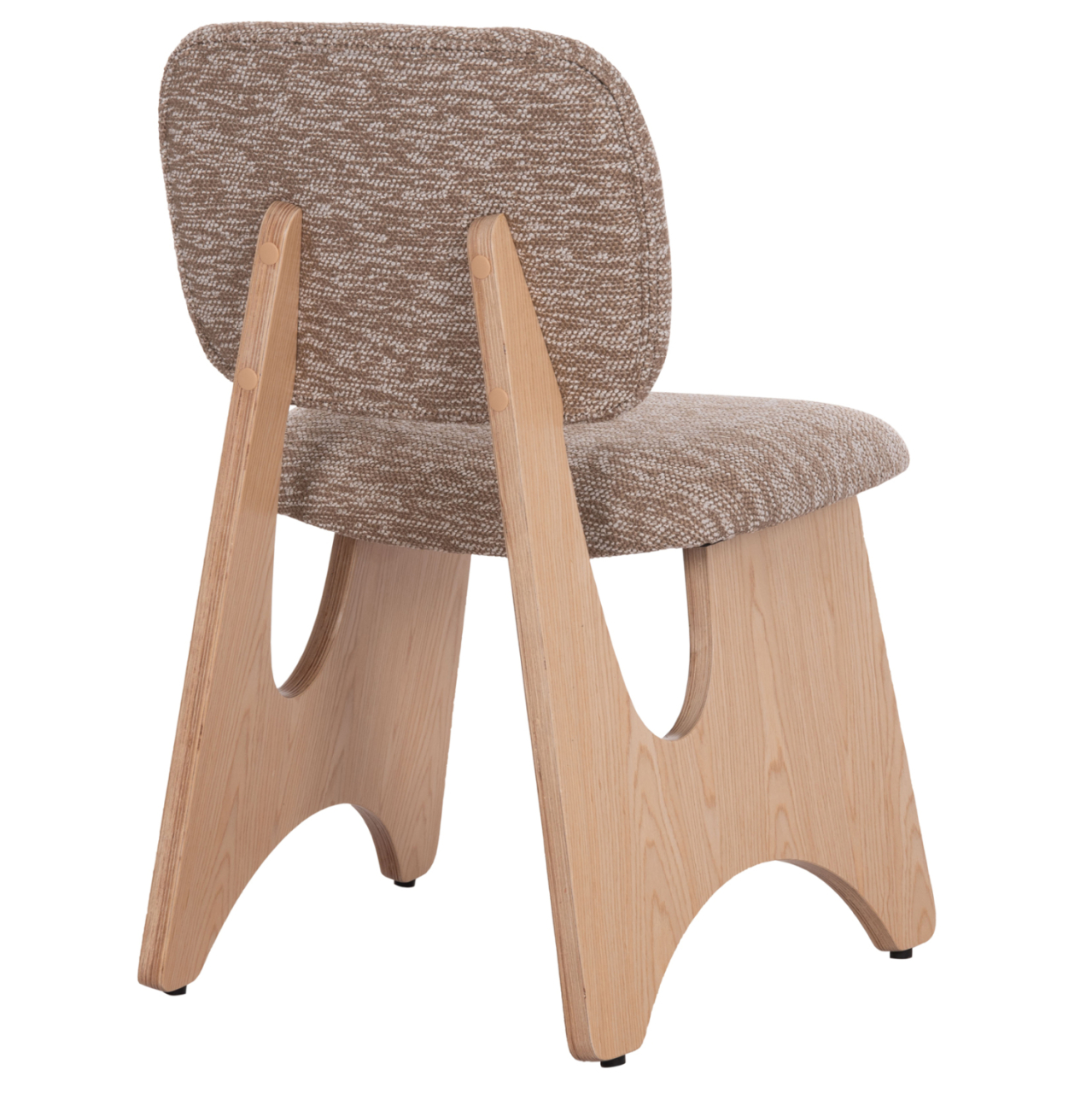 DINING CHAIR BELLISI HM18248.01 BROWN FABRIC-PLYWOOD IN OAK COLOR 53x56x78Hcm. [5]