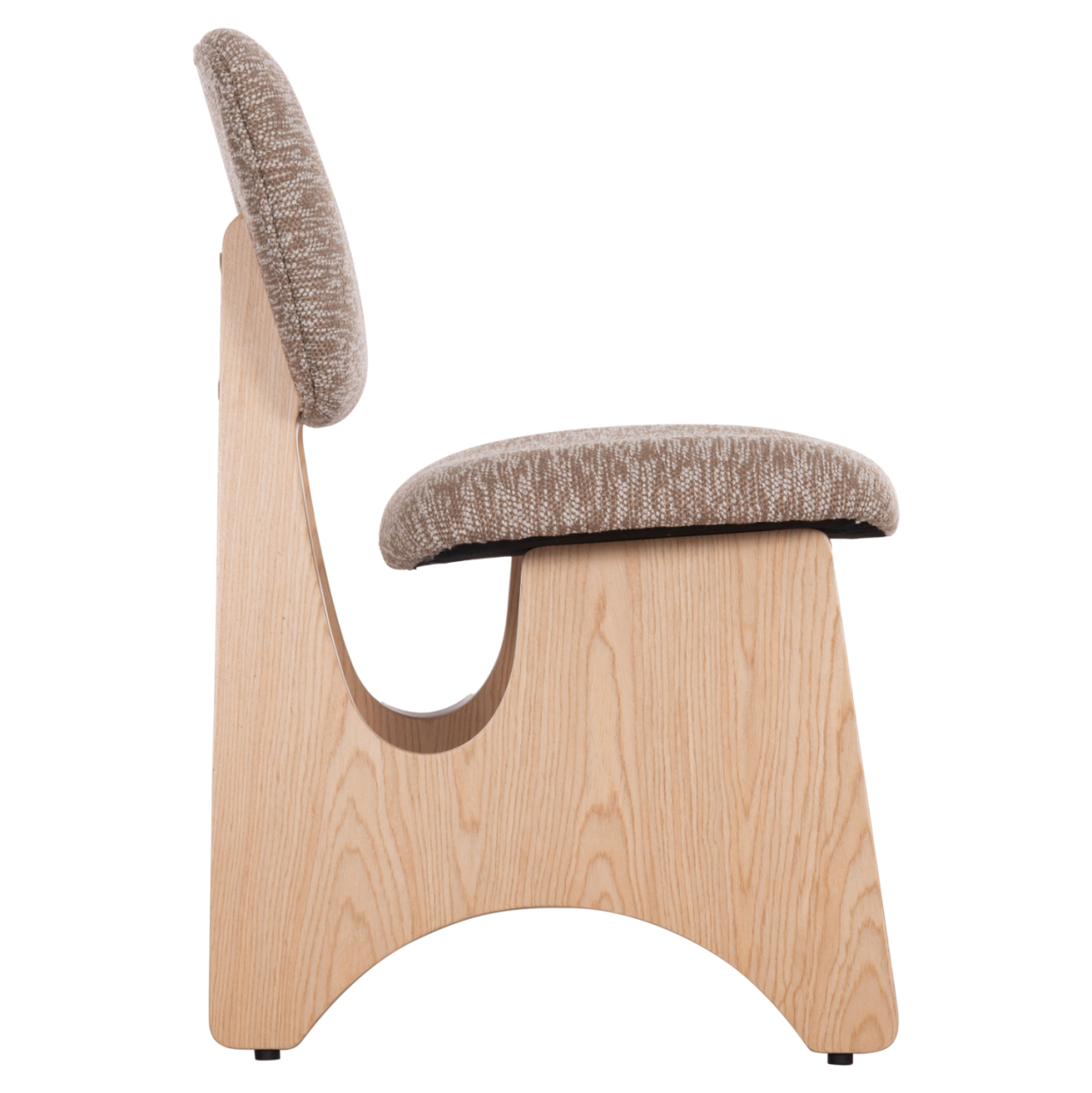 DINING CHAIR BELLISI HM18248.01 BROWN FABRIC-PLYWOOD IN OAK COLOR 53x56x78Hcm. [4]