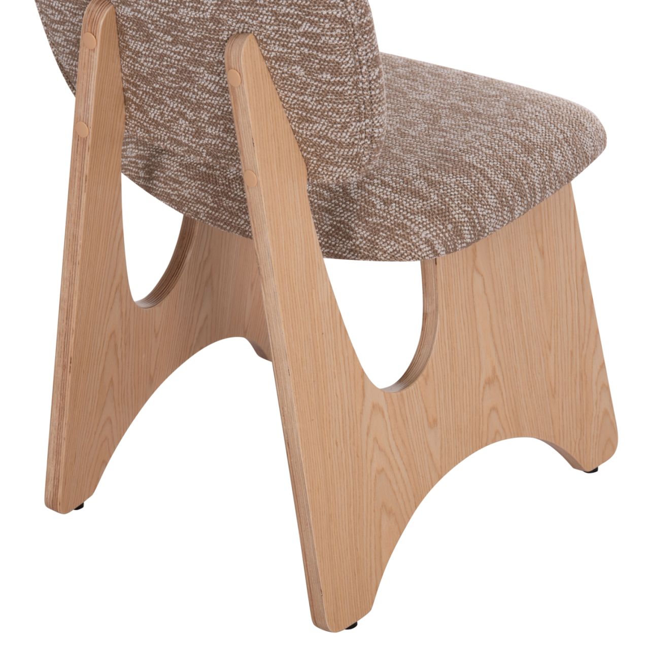 DINING CHAIR BELLISI HM18248.01 BROWN FABRIC-PLYWOOD IN OAK COLOR 53x56x78Hcm. [10]