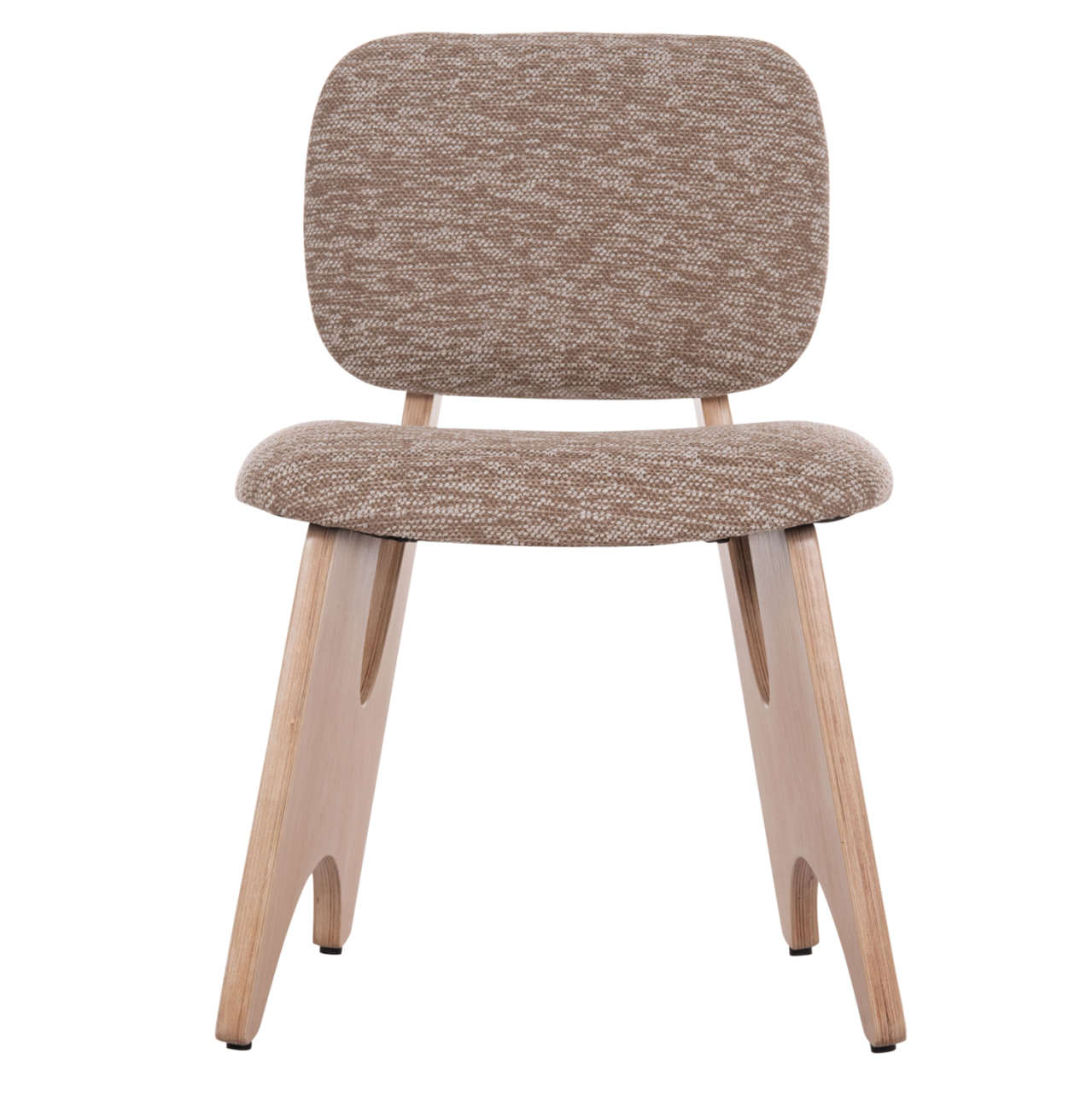 DINING CHAIR BELLISI HM18248.01 BROWN FABRIC-PLYWOOD IN OAK COLOR 53x56x78Hcm. [3]