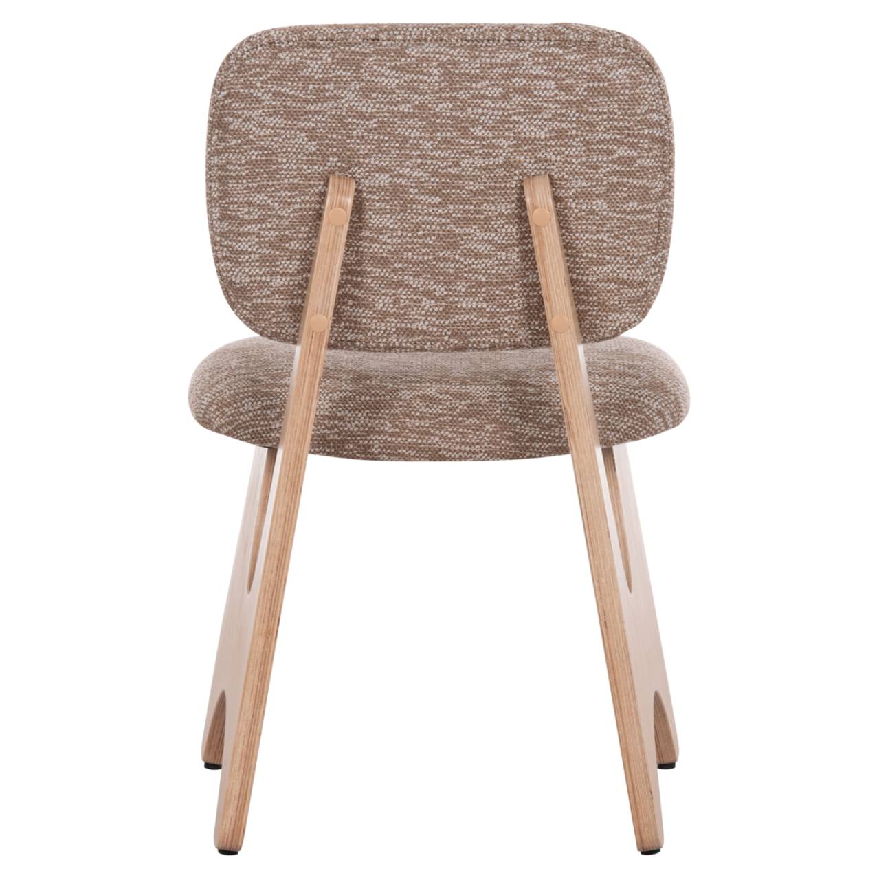DINING CHAIR BELLISI HM18248.01 BROWN FABRIC-PLYWOOD IN OAK COLOR 53x56x78Hcm. [6]