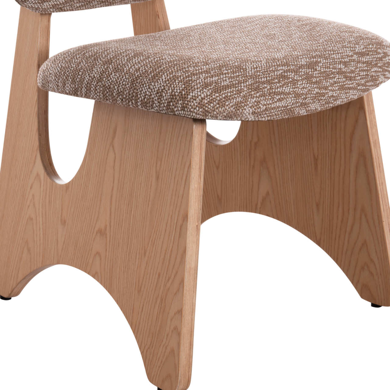 DINING CHAIR BELLISI HM18248.01 BROWN FABRIC-PLYWOOD IN OAK COLOR 53x56x78Hcm. [9]