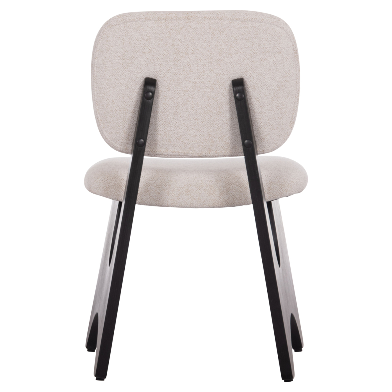 DINING CHAIR BELLISI HM18248.02 FABRIC IN CREAM WHITE-PLYWOOD IN BLACK 53x56x78Hcm. [6]