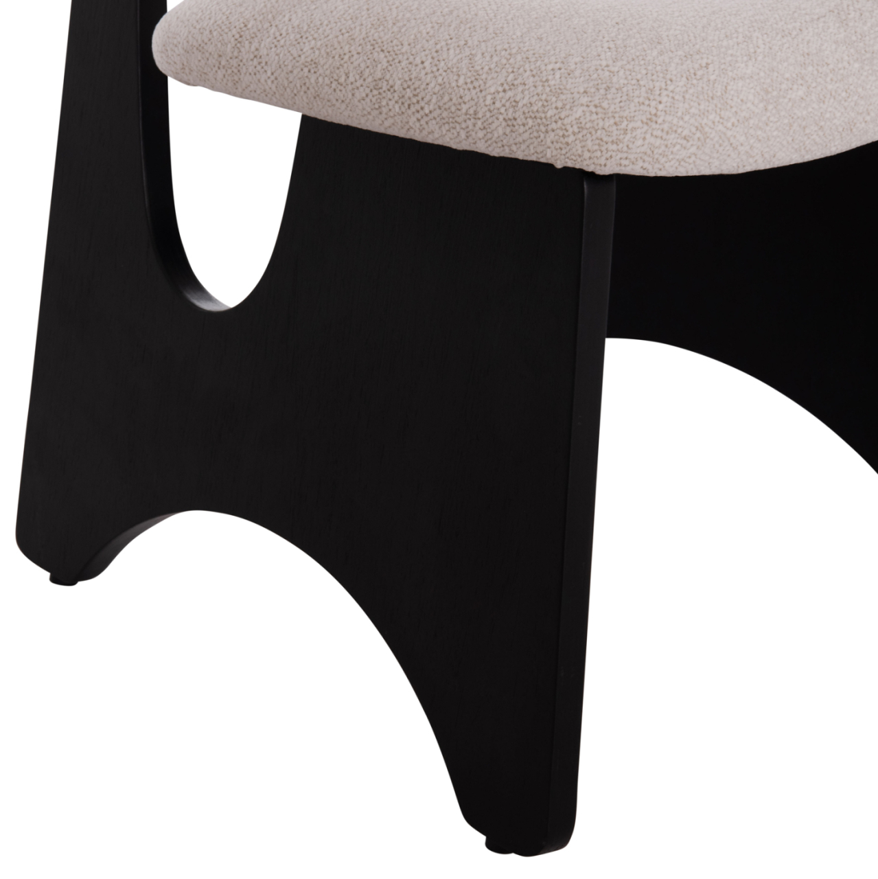 DINING CHAIR BELLISI HM18248.02 FABRIC IN CREAM WHITE-PLYWOOD IN BLACK 53x56x78Hcm. [9]