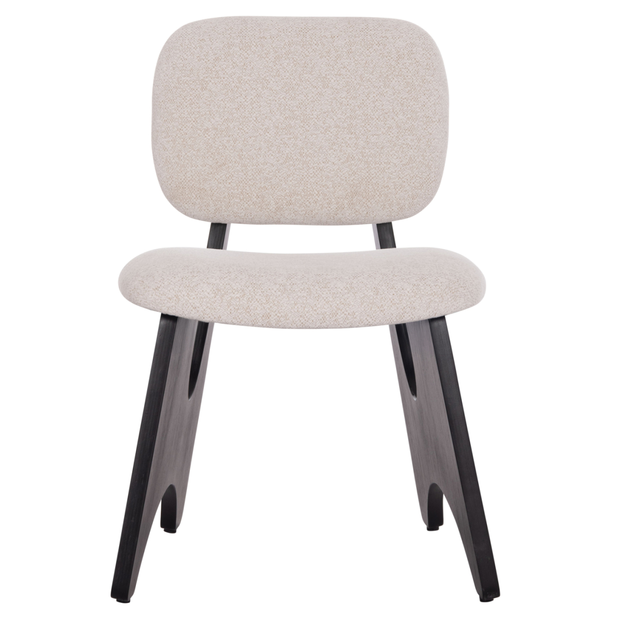 DINING CHAIR BELLISI HM18248.02 FABRIC IN CREAM WHITE-PLYWOOD IN BLACK 53x56x78Hcm. [3]