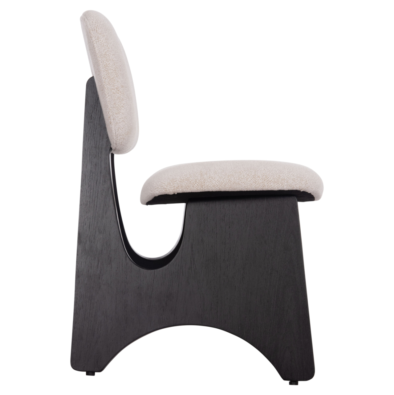 DINING CHAIR BELLISI HM18248.02 FABRIC IN CREAM WHITE-PLYWOOD IN BLACK 53x56x78Hcm. [4]