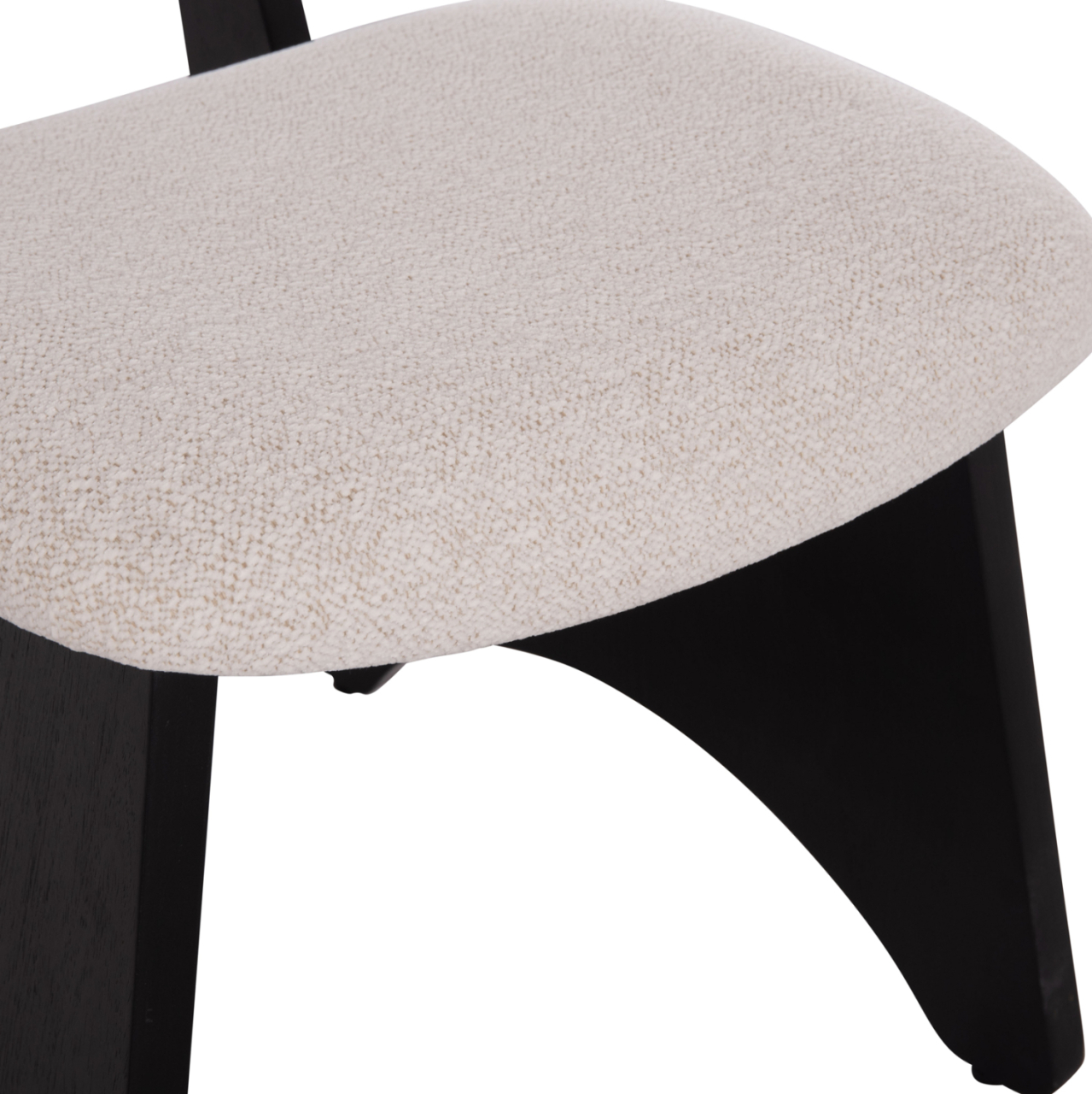 DINING CHAIR BELLISI HM18248.02 FABRIC IN CREAM WHITE-PLYWOOD IN BLACK 53x56x78Hcm. [8]