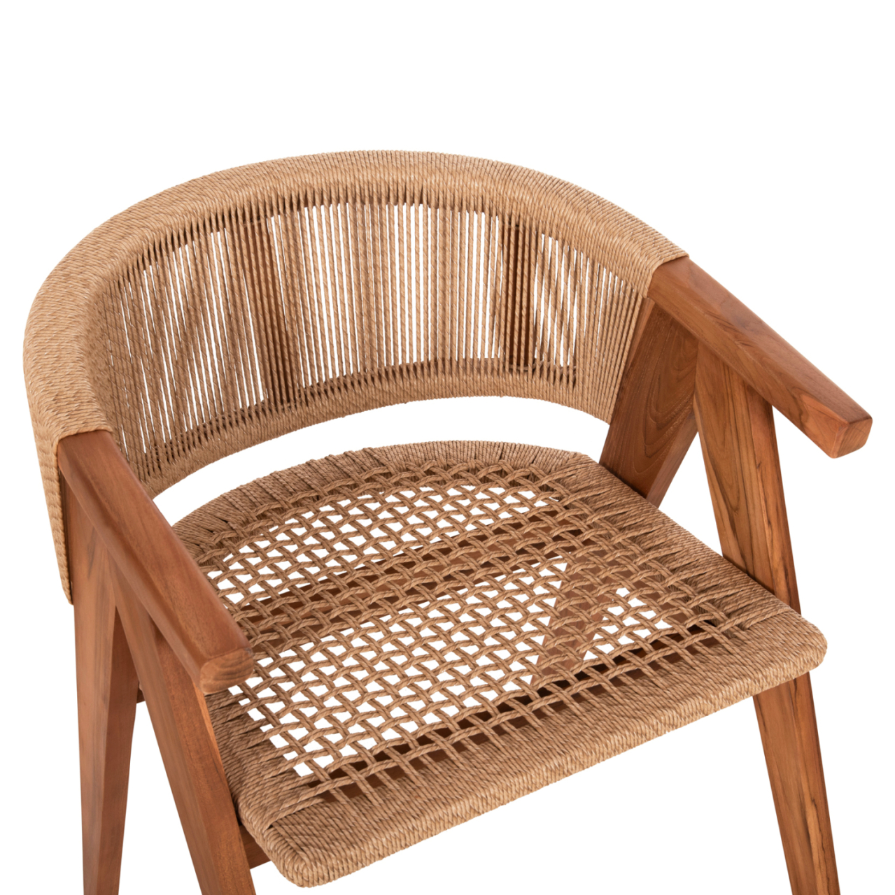 DINING CHAIR BRANN HM18238 TEAK WOOD IN NATURAL-SYNTHETIC ROPE 60x67x76Hcm. [7]