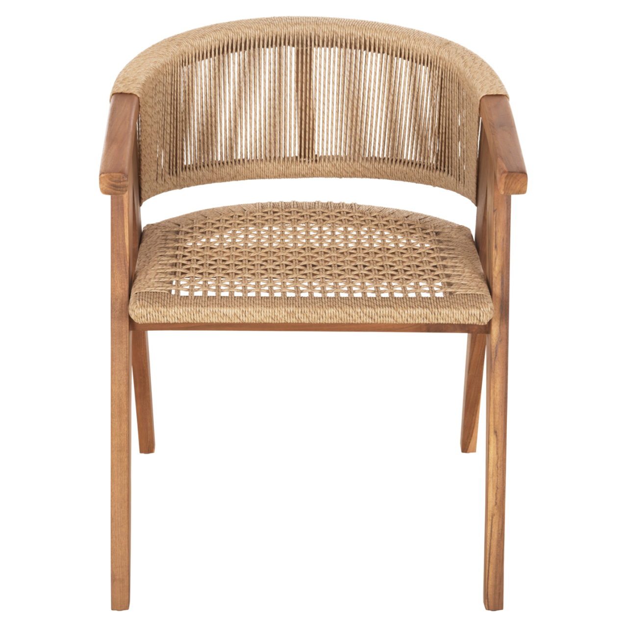 DINING CHAIR BRANN HM18238 TEAK WOOD IN NATURAL-SYNTHETIC ROPE 60x67x76Hcm. [3]