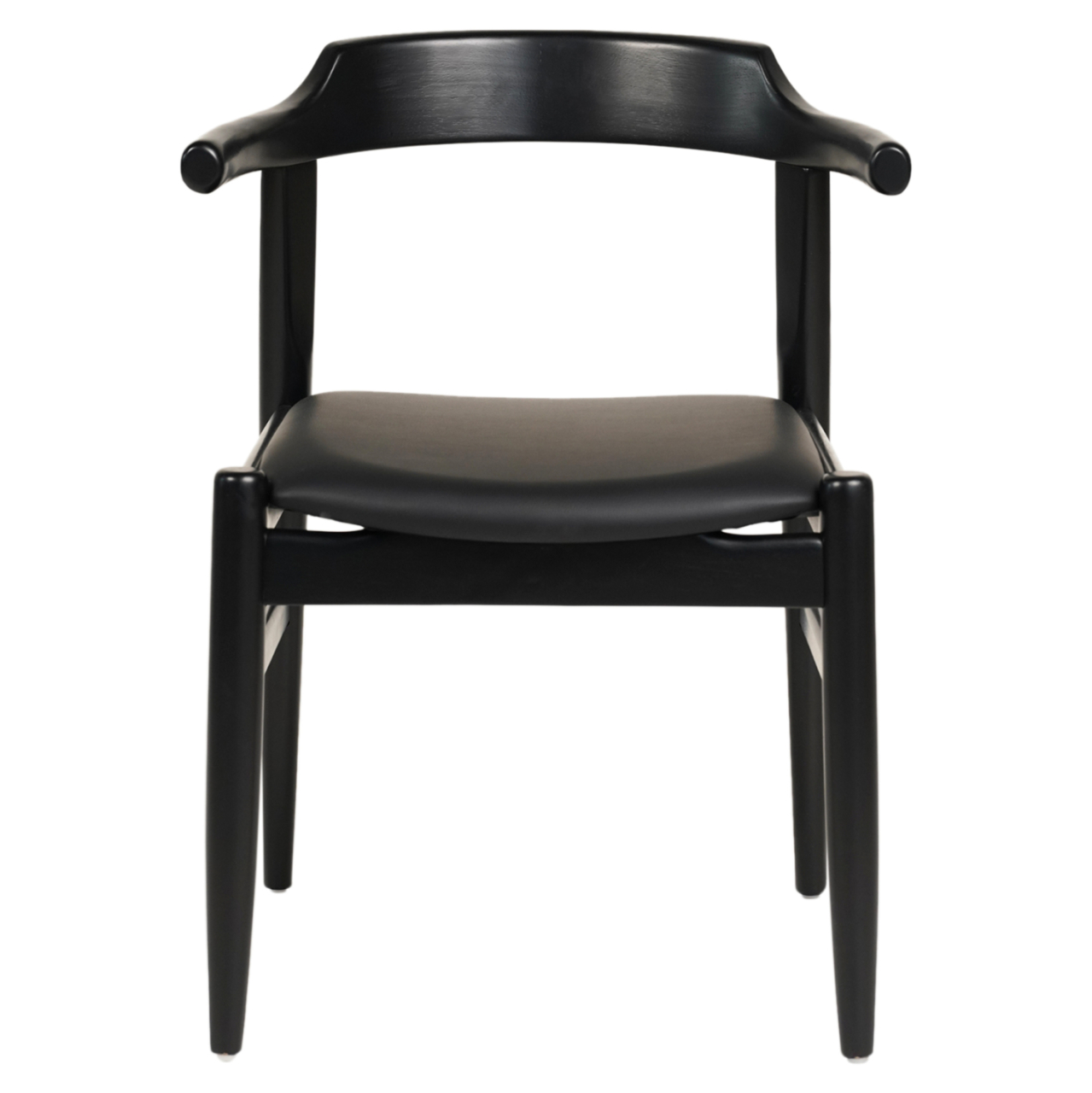 DINING CHAIR CERSEI HM9946.02 RUBBERWOOD and PU IN BLACK 57x54x74Hcm. [3]