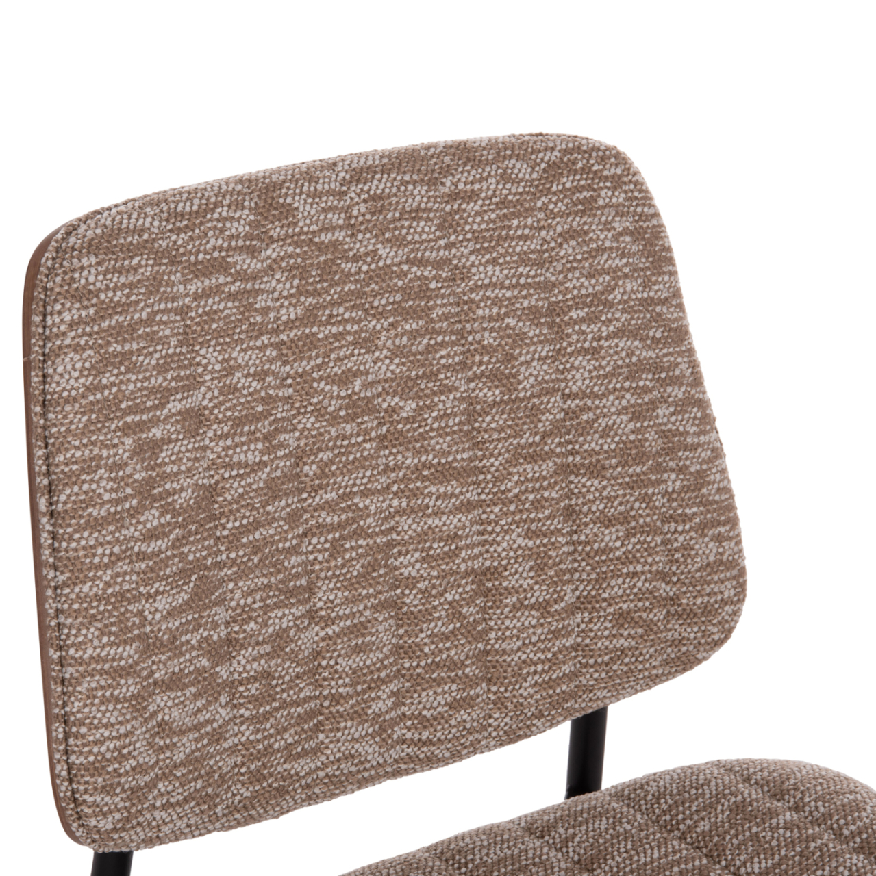 DINING CHAIR CONTI HM9983.01 BLACK METAL--BROWN FABRIC 49x56x82Hcm. [7]