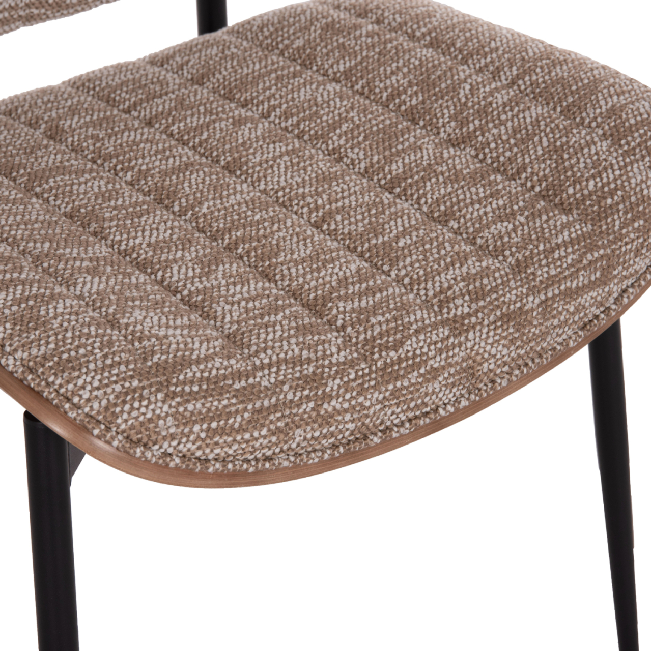 DINING CHAIR CONTI HM9983.01 BLACK METAL--BROWN FABRIC 49x56x82Hcm. [8]