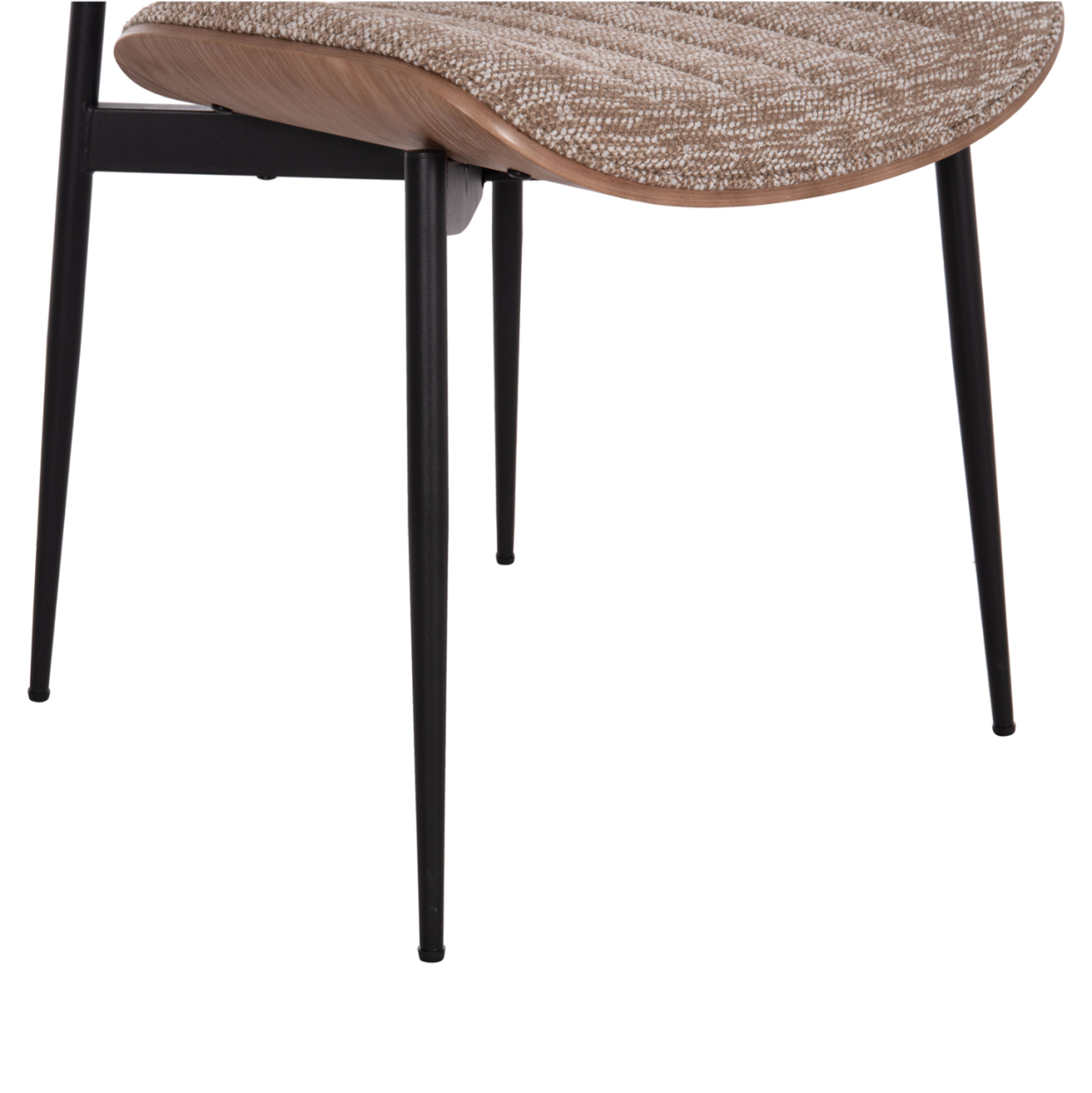 DINING CHAIR CONTI HM9983.01 BLACK METAL--BROWN FABRIC 49x56x82Hcm. [9]