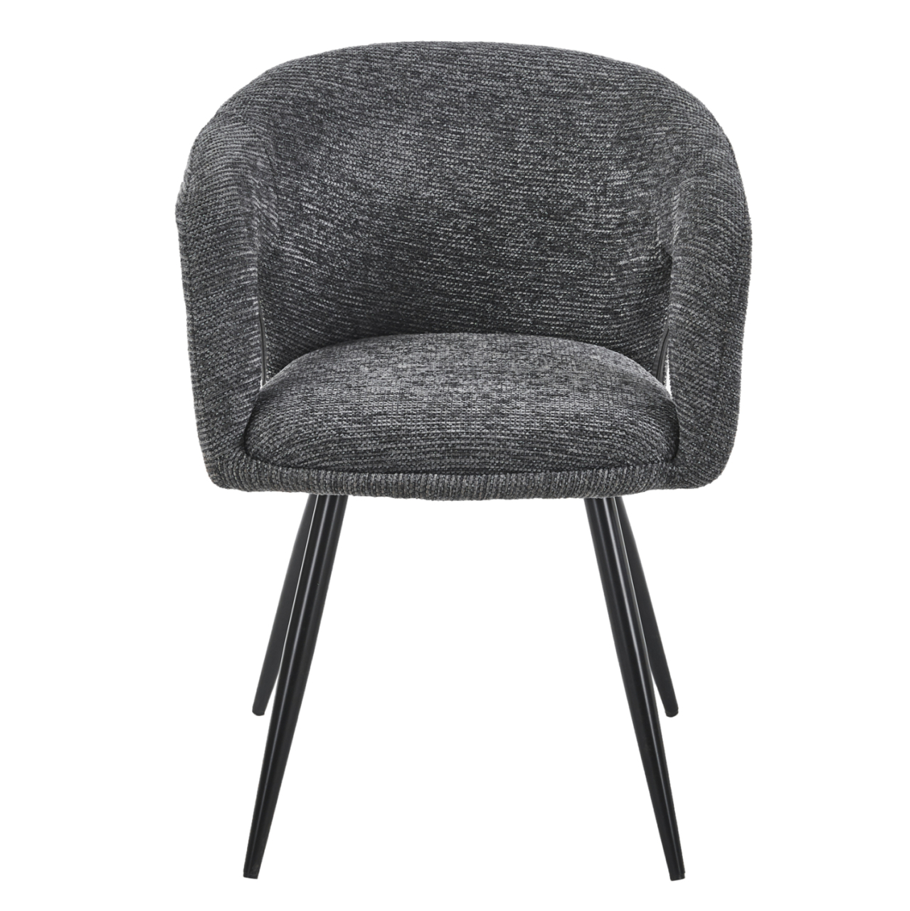 DINING CHAIR CORNEL HM18431.01 GREY FABRIC--BLACK METAL LEGS 59x56x79Hcm. [3]