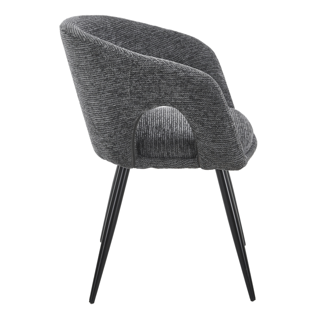 DINING CHAIR CORNEL HM18431.01 GREY FABRIC--BLACK METAL LEGS 59x56x79Hcm. [4]