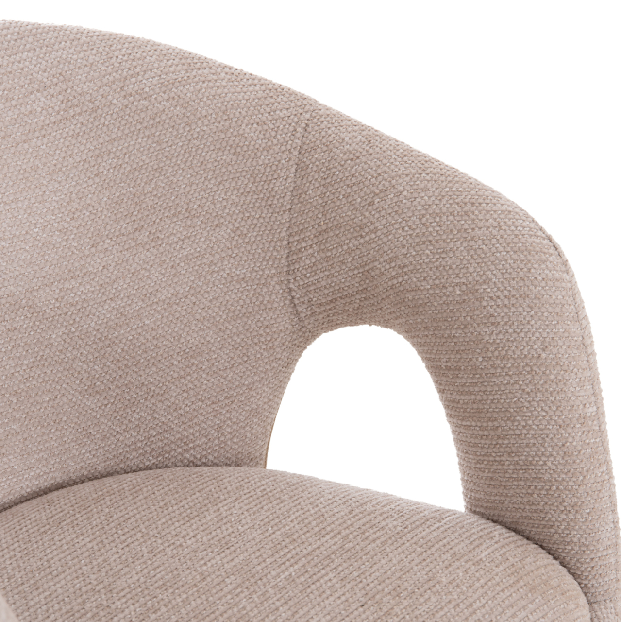 DINING CHAIR CORNEL HM18431.02 BEIGE FABRIC--BLACK METAL LEGS 59x56x79Hcm. [9]