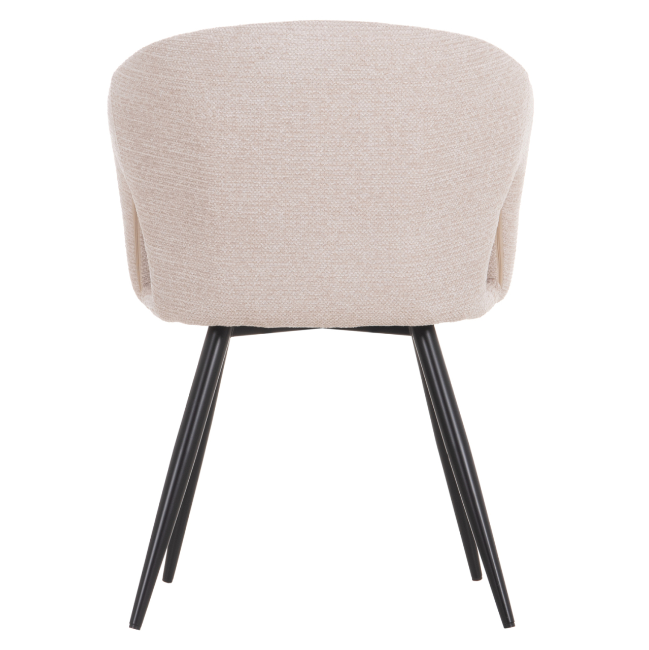 DINING CHAIR CORNEL HM18431.02 BEIGE FABRIC--BLACK METAL LEGS 59x56x79Hcm. [6]