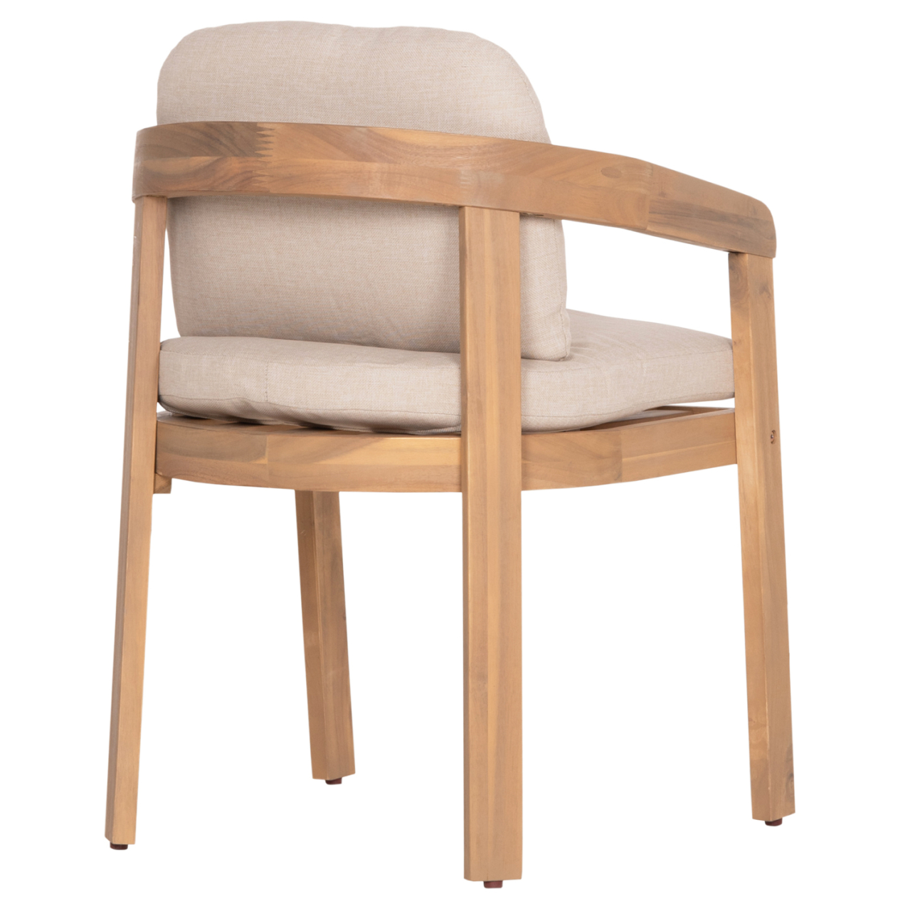 DINING CHAIR CRAVIN HM6441 ACACIA WOOD--CUSHIONS IN BEIGE 57.5x52x82Hcm. [5]