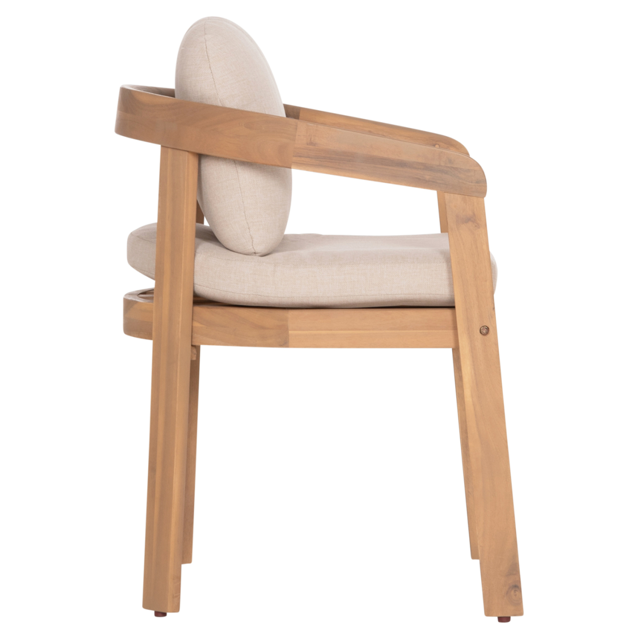 DINING CHAIR CRAVIN HM6441 ACACIA WOOD--CUSHIONS IN BEIGE 57.5x52x82Hcm. [4]