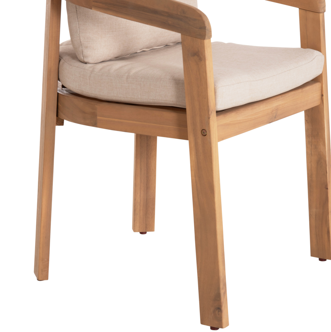 DINING CHAIR CRAVIN HM6441 ACACIA WOOD--CUSHIONS IN BEIGE 57.5x52x82Hcm. [9]