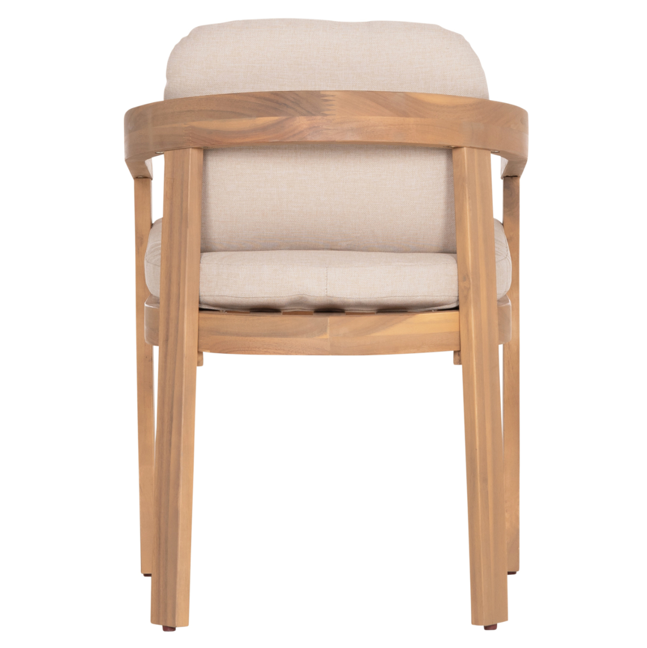 DINING CHAIR CRAVIN HM6441 ACACIA WOOD--CUSHIONS IN BEIGE 57.5x52x82Hcm. [6]