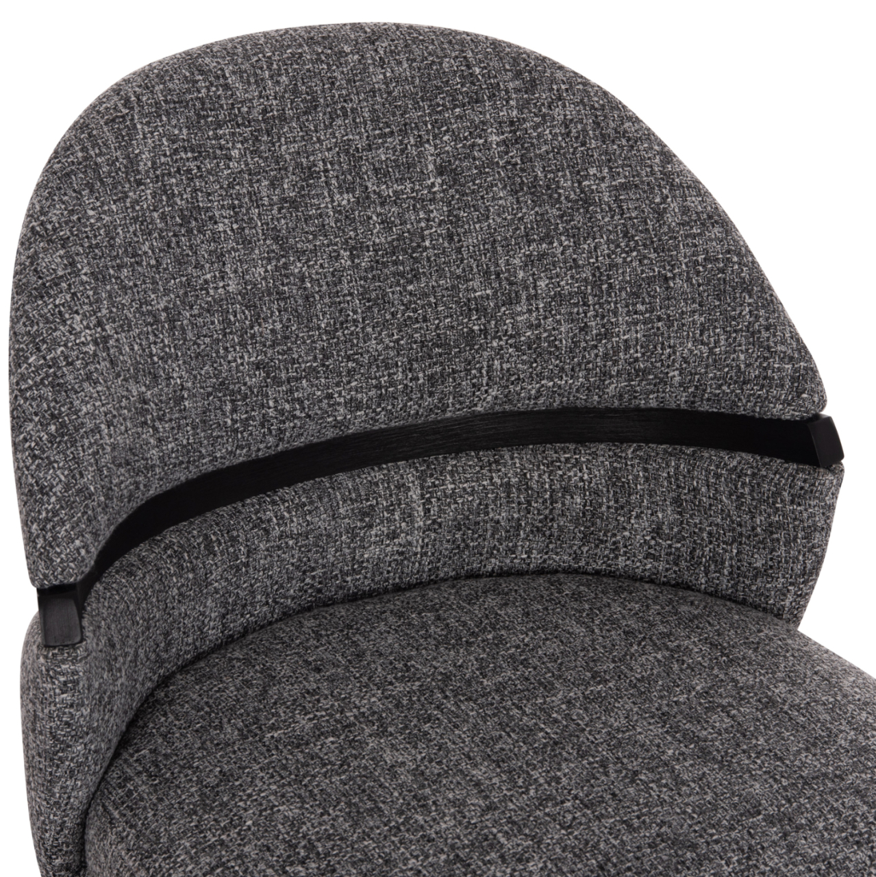 DINING CHAIR DEKKER HM18249.02 PLYWOOD IN BLACK--FABRIC IN GREY 50x60x80Hcm. [7]