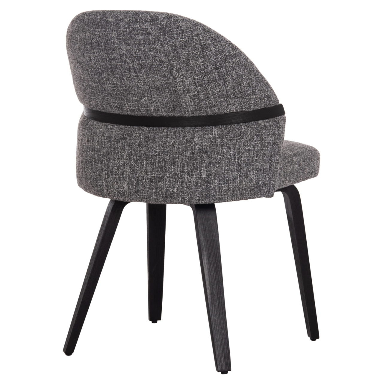 DINING CHAIR DEKKER HM18249.02 PLYWOOD IN BLACK--FABRIC IN GREY 50x60x80Hcm. [5]