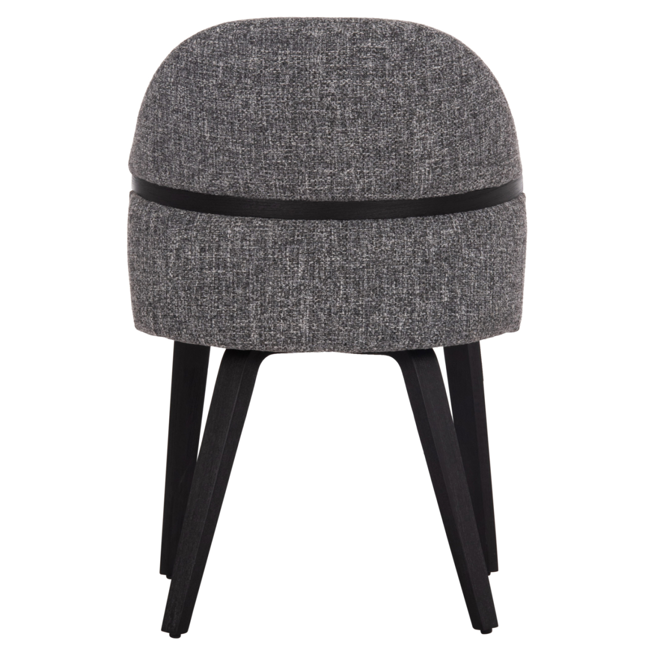 DINING CHAIR DEKKER HM18249.02 PLYWOOD IN BLACK--FABRIC IN GREY 50x60x80Hcm. [6]