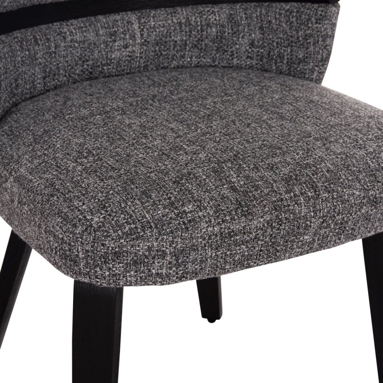 DINING CHAIR DEKKER HM18249.02 PLYWOOD IN BLACK--FABRIC IN GREY 50x60x80Hcm. [8]