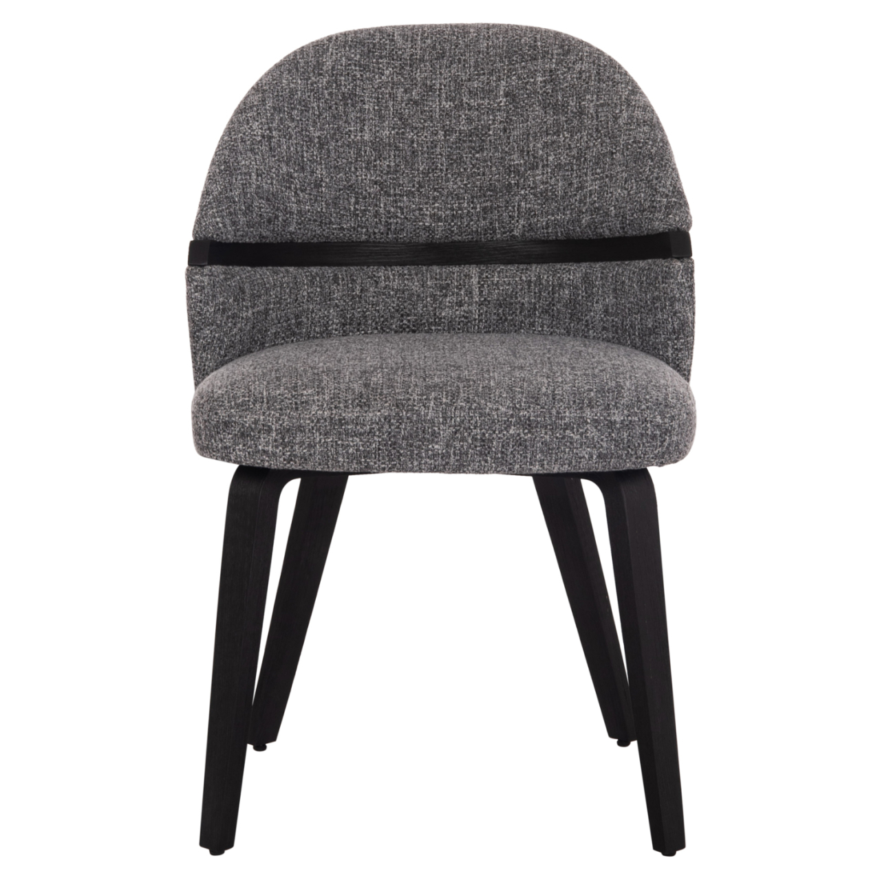 DINING CHAIR DEKKER HM18249.02 PLYWOOD IN BLACK--FABRIC IN GREY 50x60x80Hcm. [3]