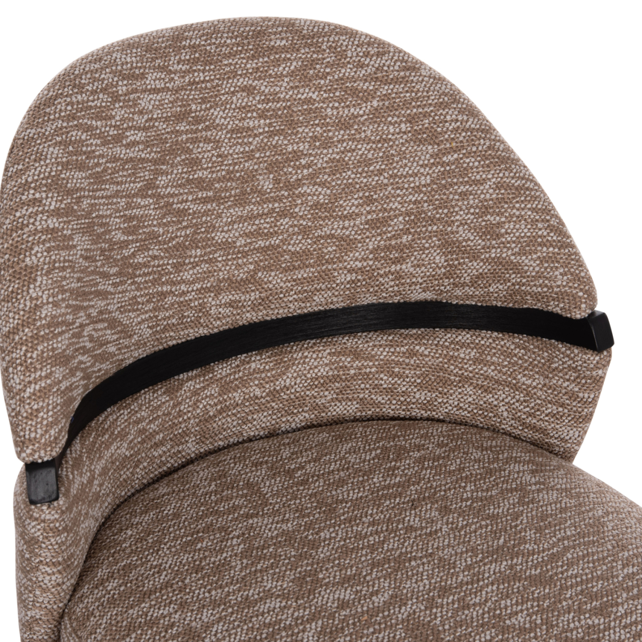 DINING CHAIR DEKKER HM18249.03 PLYWOOD IN BLACK--FABRIC IN BROWN 50x60x80Hcm. [7]