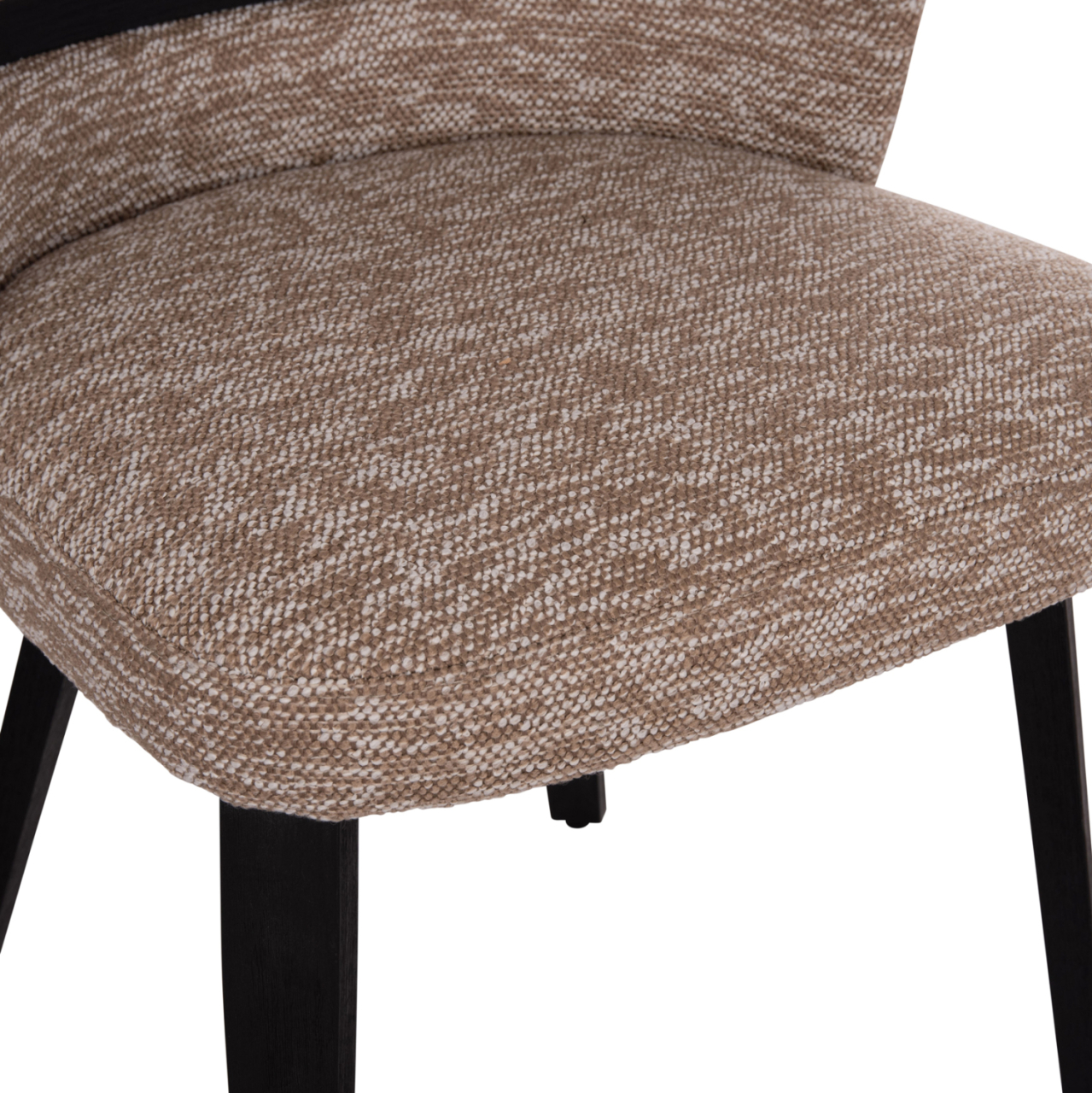 DINING CHAIR DEKKER HM18249.03 PLYWOOD IN BLACK--FABRIC IN BROWN 50x60x80Hcm. [8]