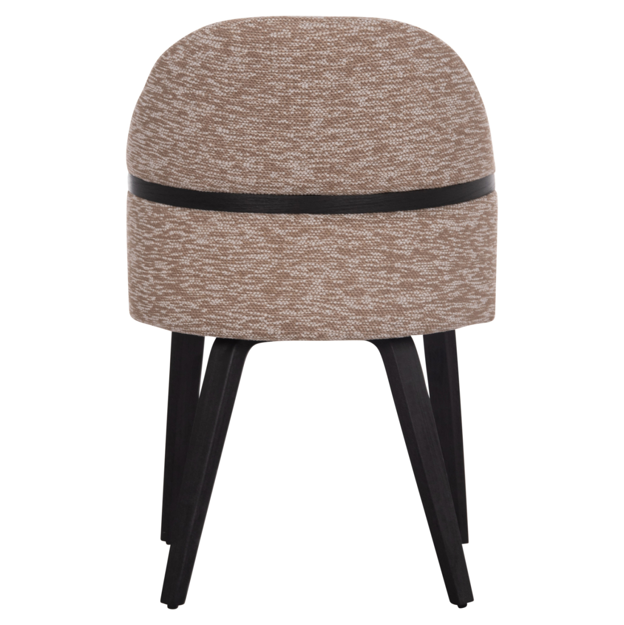 DINING CHAIR DEKKER HM18249.03 PLYWOOD IN BLACK--FABRIC IN BROWN 50x60x80Hcm. [6]