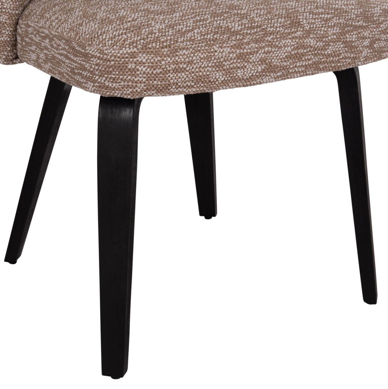 DINING CHAIR DEKKER HM18249.03 PLYWOOD IN BLACK--FABRIC IN BROWN 50x60x80Hcm. [9]