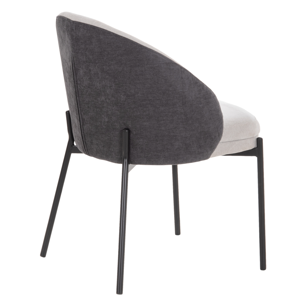 DINING CHAIR DETTON HM18426.01 GREY FABRIC-METAL BLACK LEGS 58x56x76Hcm. [5]