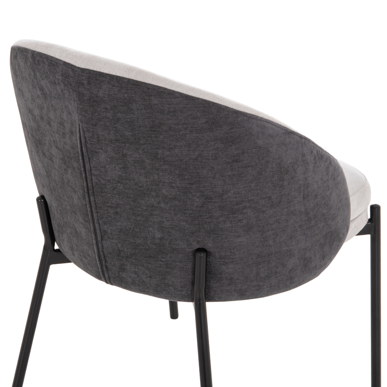 DINING CHAIR DETTON HM18426.01 GREY FABRIC-METAL BLACK LEGS 58x56x76Hcm. [9]