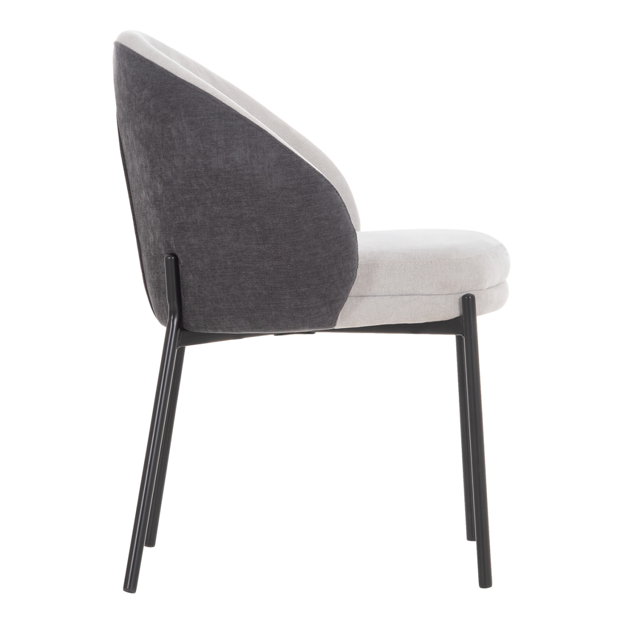 DINING CHAIR DETTON HM18426.01 GREY FABRIC-METAL BLACK LEGS 58x56x76Hcm. [4]
