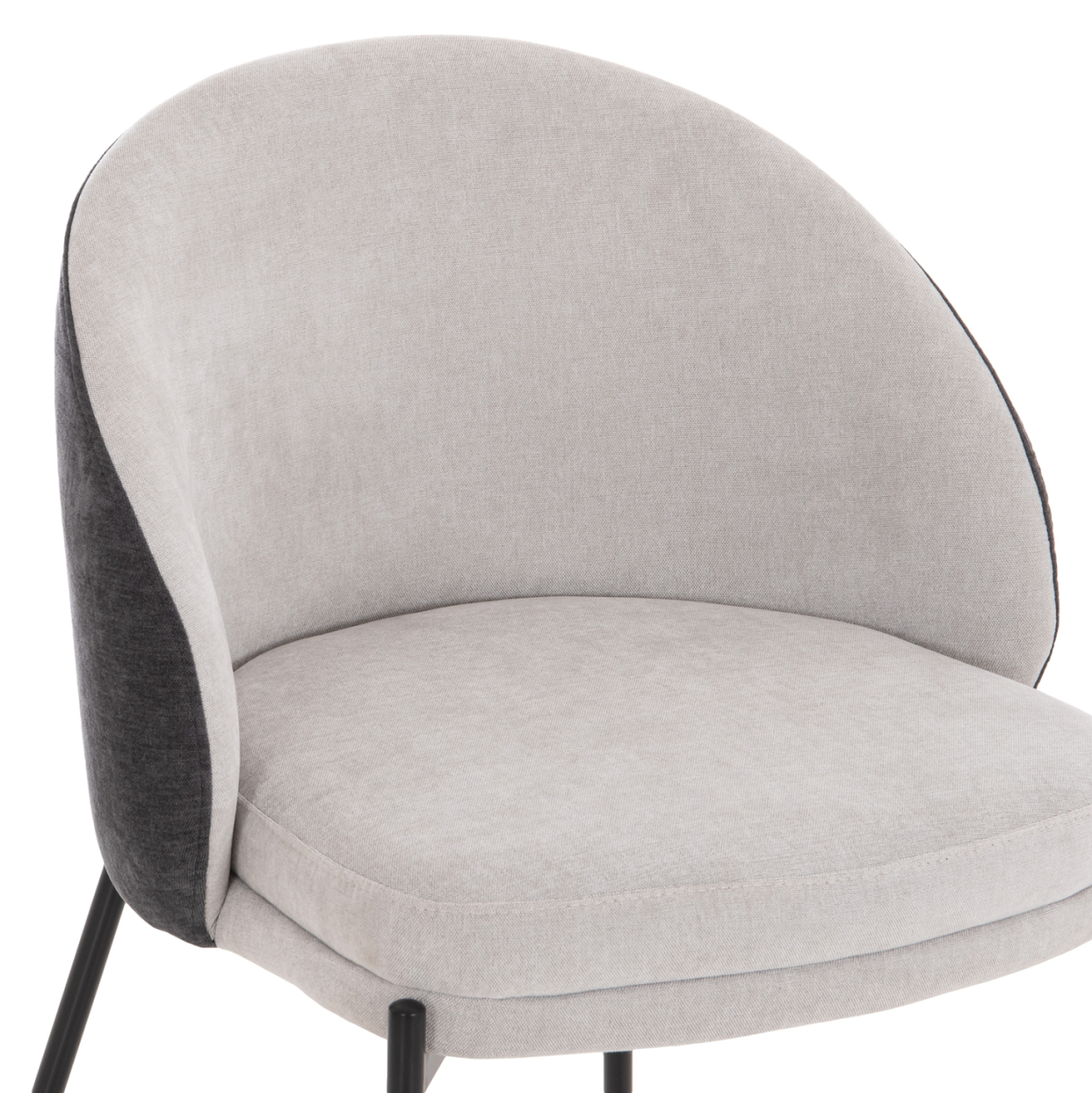 DINING CHAIR DETTON HM18426.01 GREY FABRIC-METAL BLACK LEGS 58x56x76Hcm. [8]