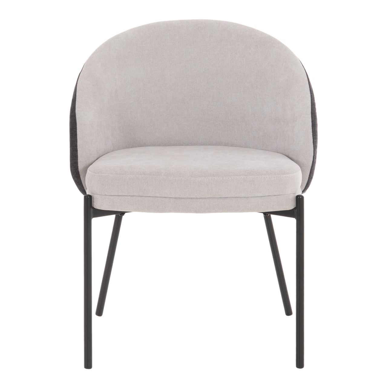 DINING CHAIR DETTON HM18426.01 GREY FABRIC-METAL BLACK LEGS 58x56x76Hcm. [3]