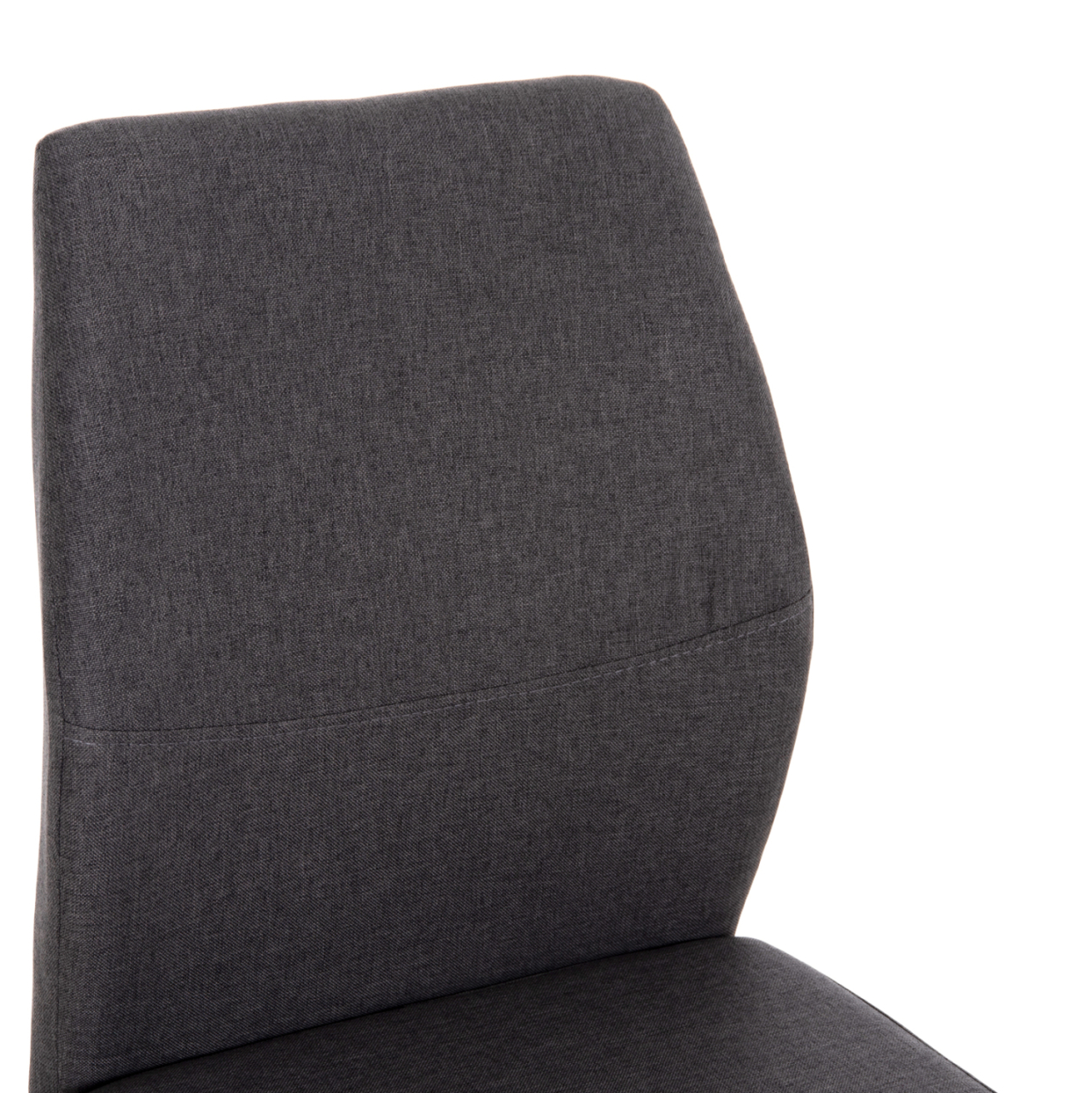 DINING CHAIR DIAZ HM18346.01 GREY FABRIC-METAL LEGS IN BLACK 41,5x52x87Hcm. [7]