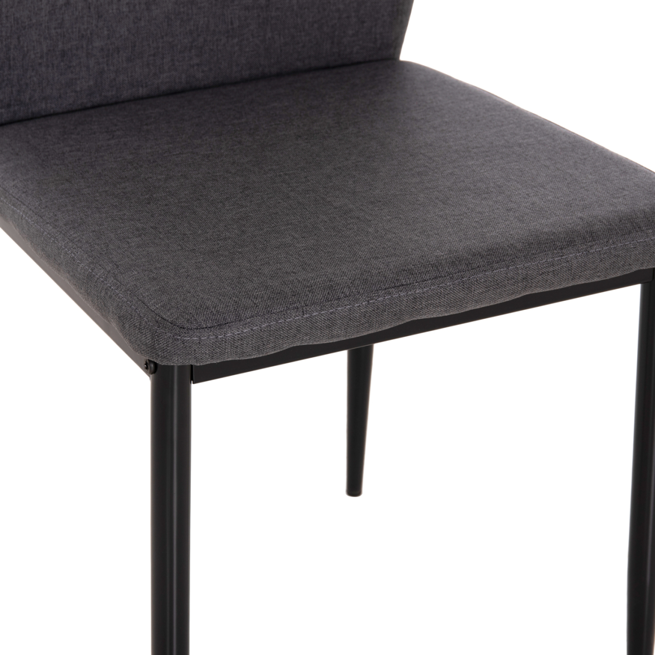 DINING CHAIR DIAZ HM18346.01 GREY FABRIC-METAL LEGS IN BLACK 41,5x52x87Hcm. [8]